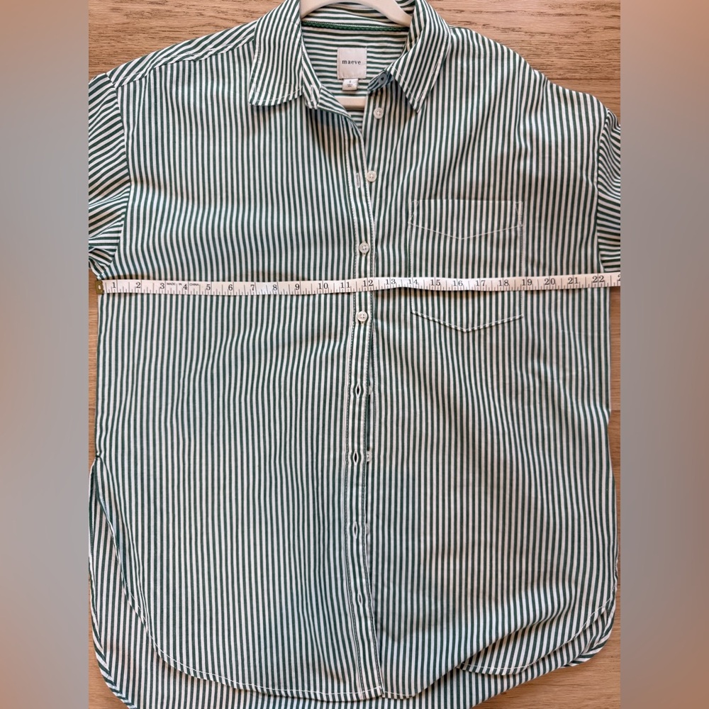The Bennet Buttondown Shirt by Maeve - Size S - Moss - Picture 11 of 12